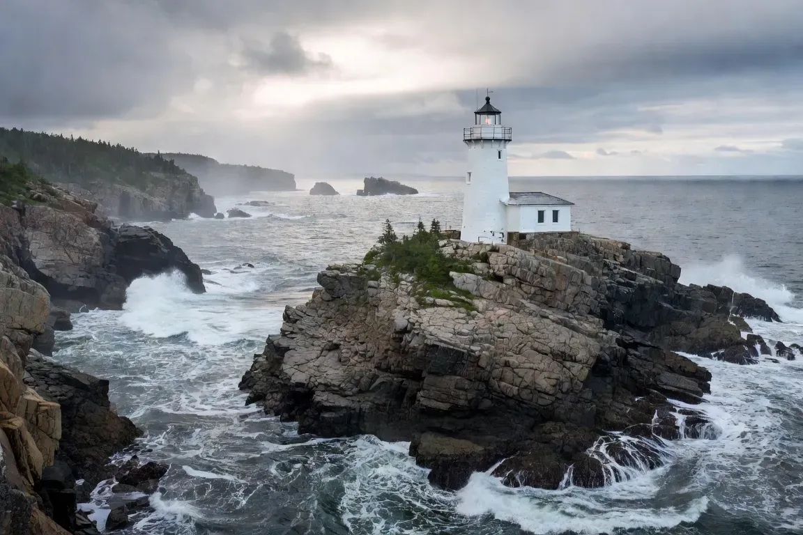 Le phare du cap Gaspé dans le parc national Forillon
