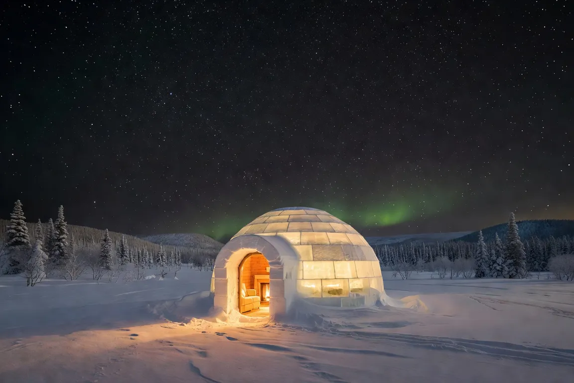 Cabane perchée dans les arbres en forêt boréale au Québec