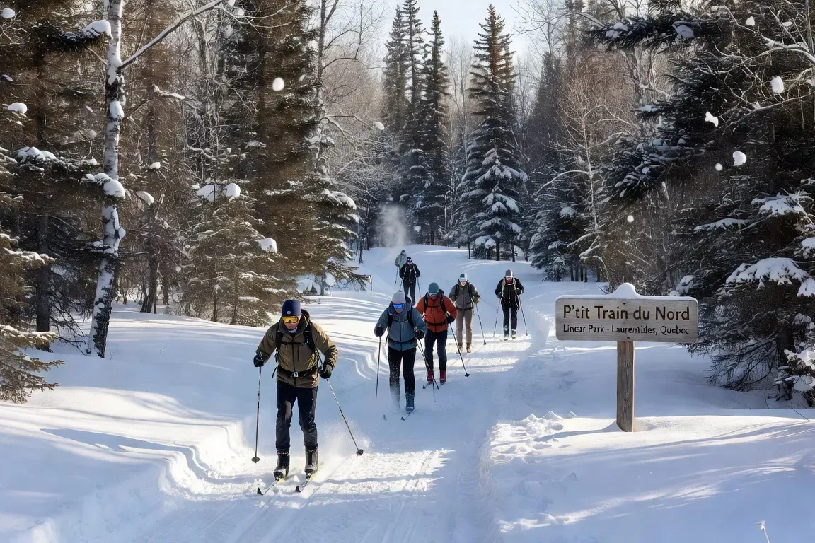 Le Parc linéaire du P'tit Train du Nord en ski de fond