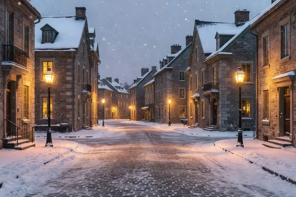Le Vieux-Québec sous la neige en hiver